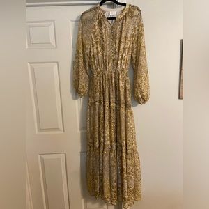 Fate Abigail Chiffon Glitter Maxi Dress